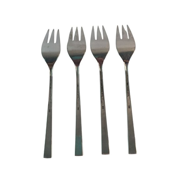 1847 Rogers Bros Navaho Stainless Steel Flatware Cutlery Lot of 4 Forks - Picture 2 of 4